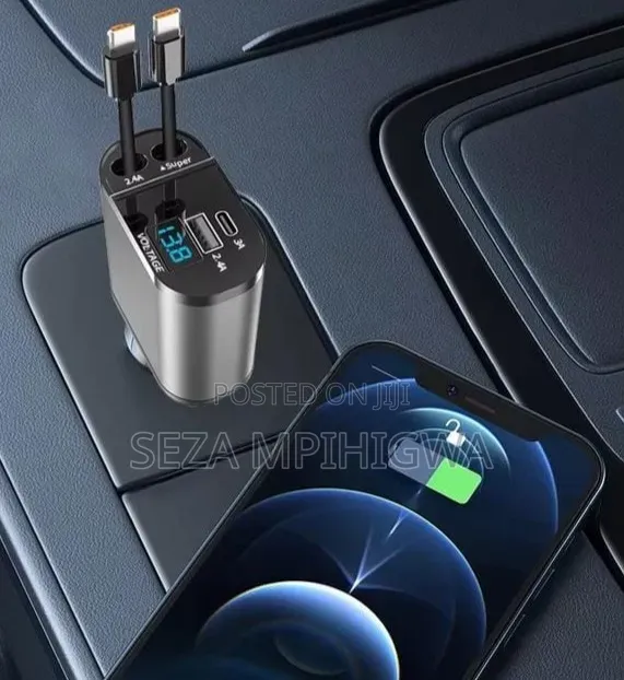 ​4-in-1 Retractable Car Fast Charger