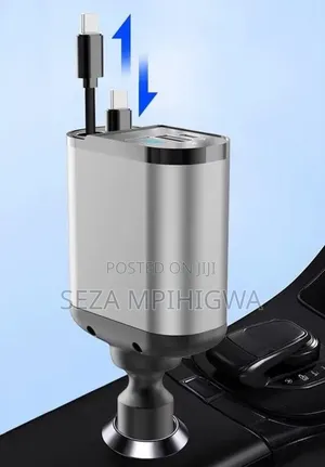 ​4-in-1 Retractable Car Fast Charger