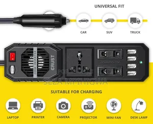 200W Car Power Inverter & Multi-Port Fast Charger