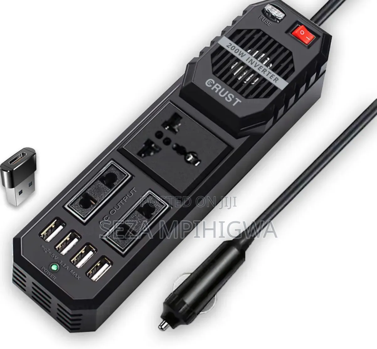 200W Car Power Inverter & Multi-Port Fast Charger