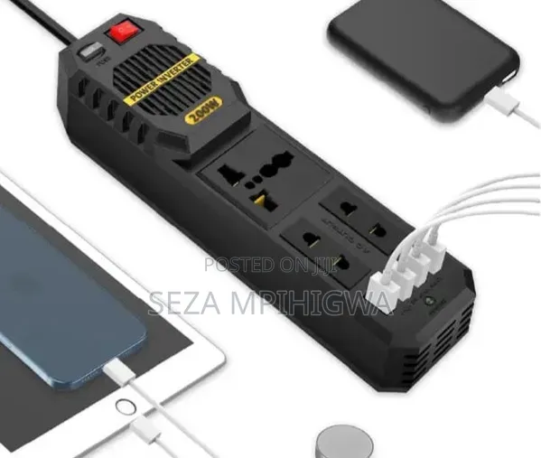 200W Car Power Inverter & Multi-Port Fast Charger
