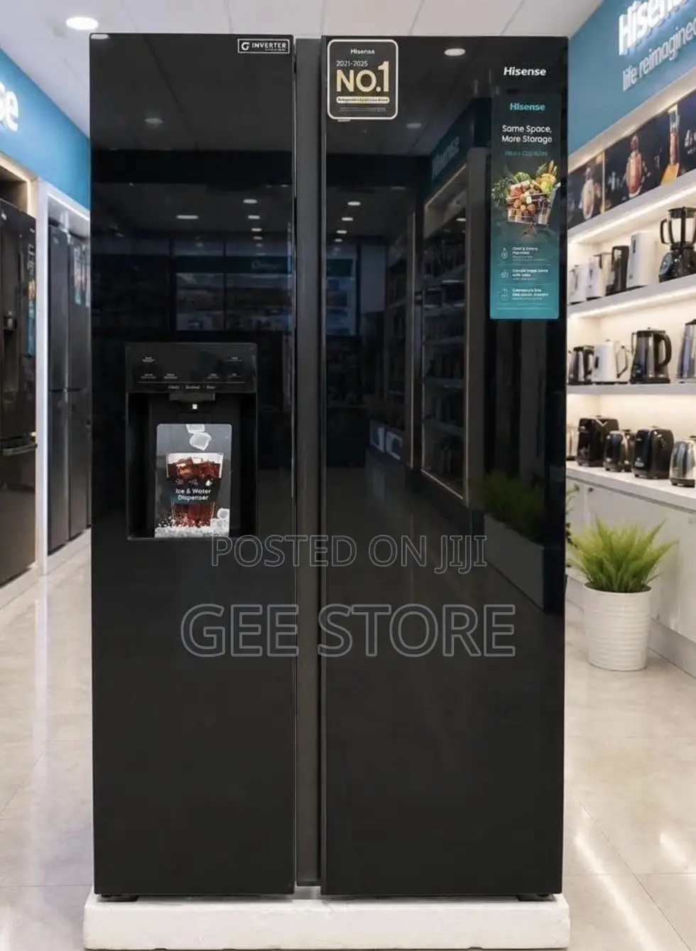Hisense RS528P5GB Side-by-Side Refrigerator
