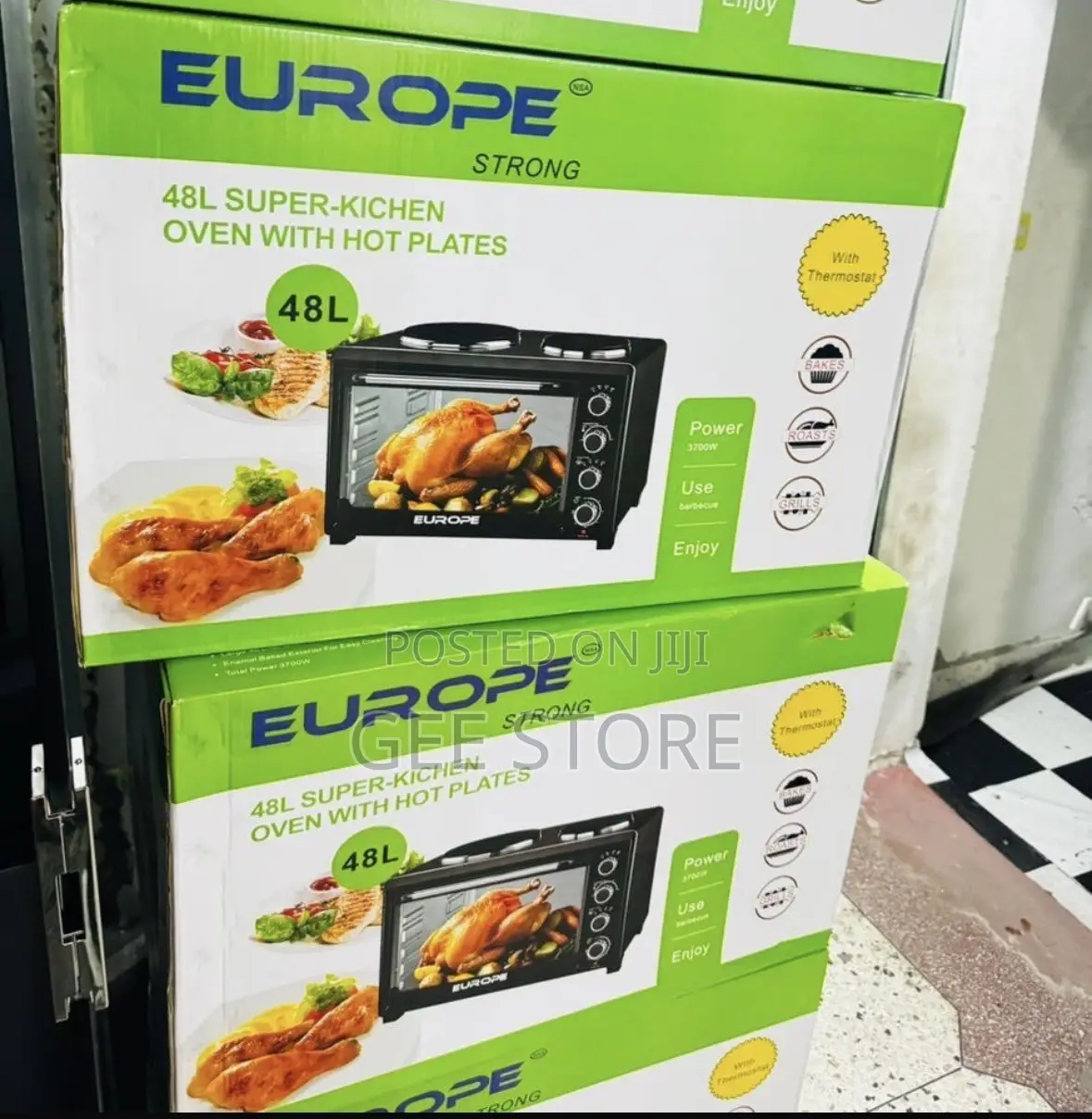 Europe Strong 48L Super-Kitchen Oven With Hot Plates