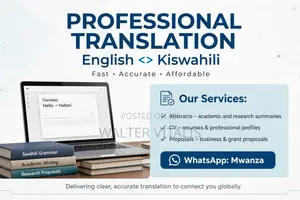 Professional English to Swahili Translation Mwanza
