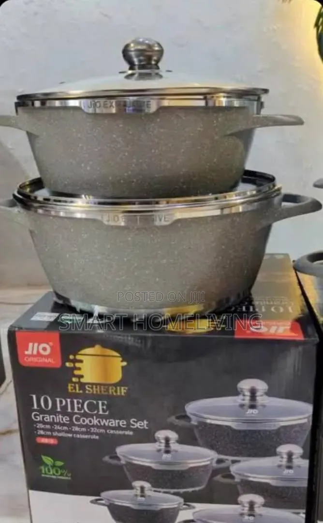 JIO Original El Sherif 10-Piece Granite Cookware Set
