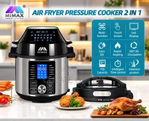 7ltrs Mimax 2 in 1 Airfryer Pressure Cooker