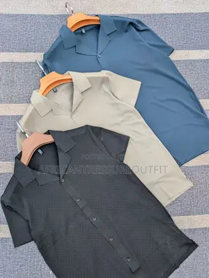 Style Shorts-Sleeves Shirts Features Relaxed Cuban Collar Collection
