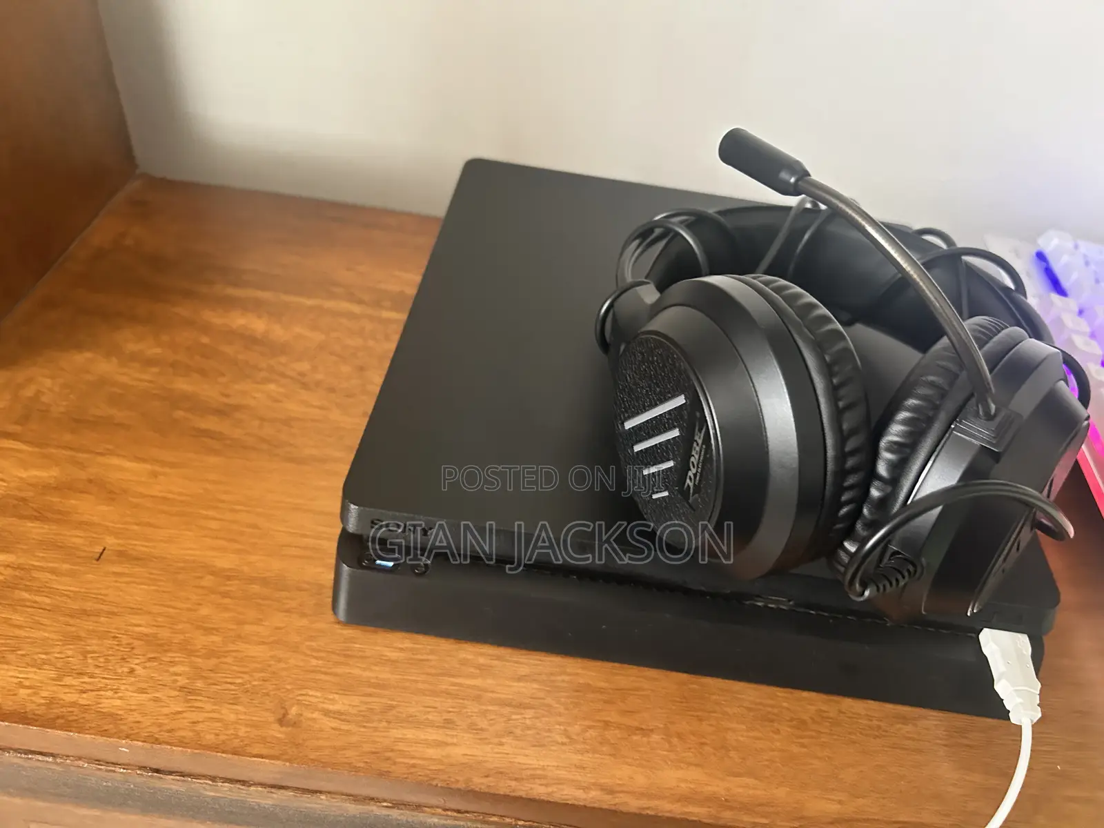 PlayStation 4 With Keyboard and Headphones