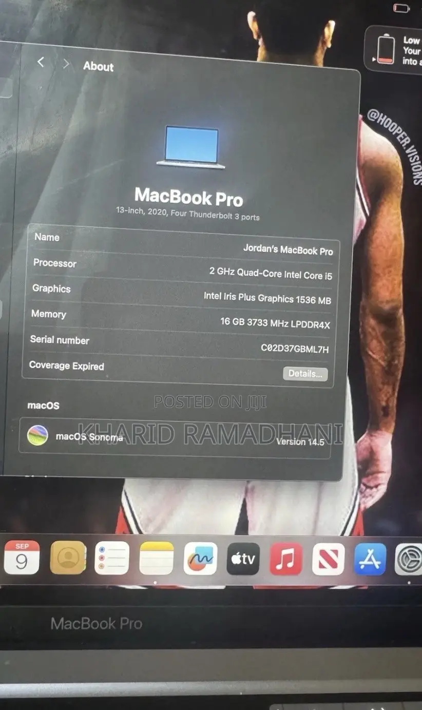 Laptop Apple MacBook Pro 2020 16GB Intel Core i5 SSD 512GB