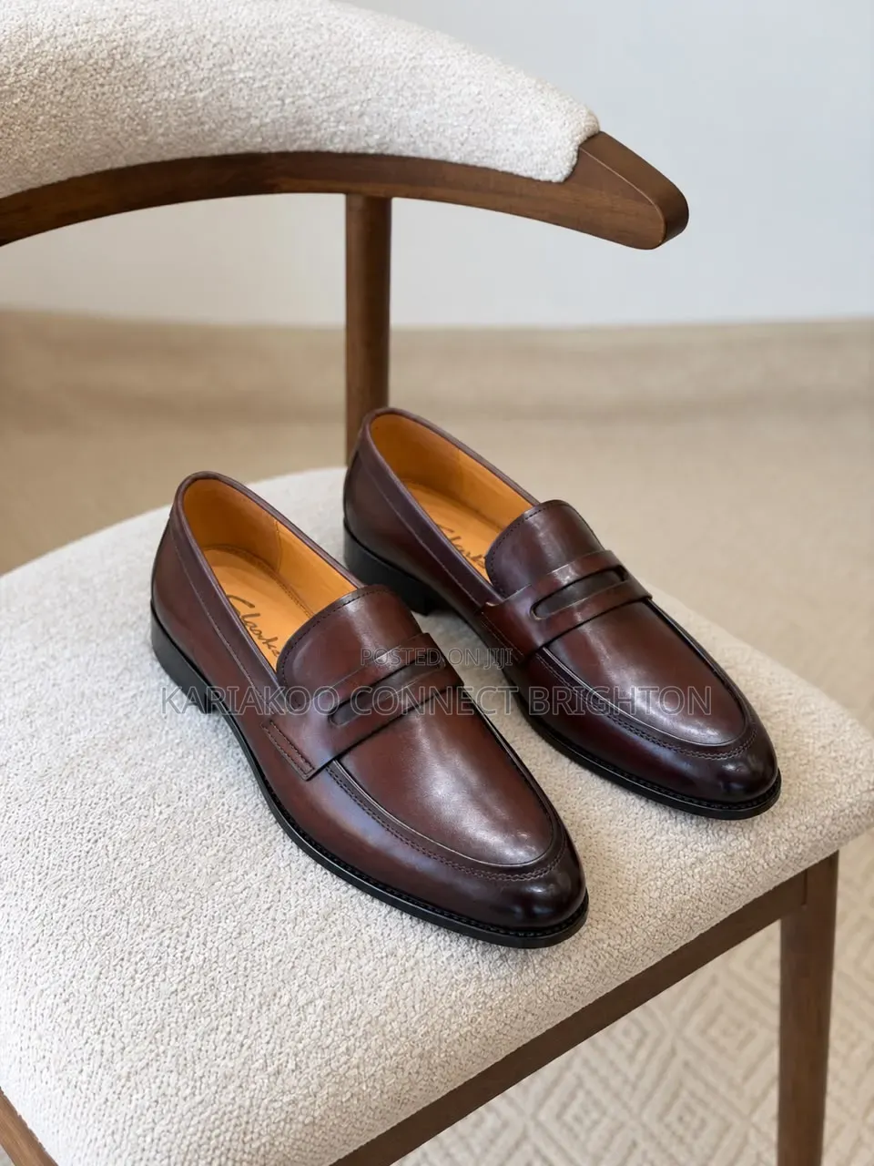 Black Leather Penny Loafers With Red Sole