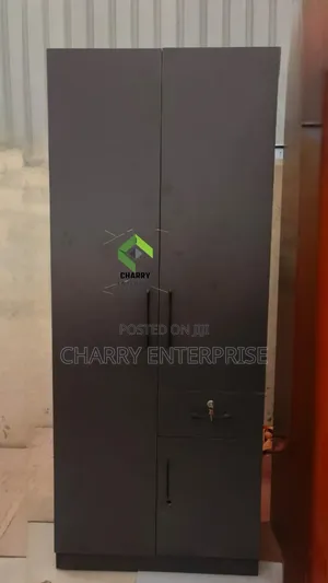 Two Door Wardrobe Kabati La Nguo With a Central Lockable Drawer