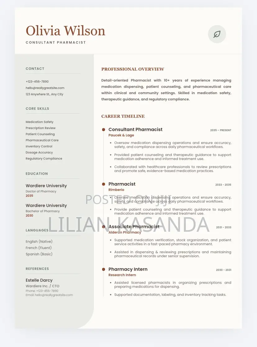 Professional CV - Dereva, Mwalimu, Hotel - PDF