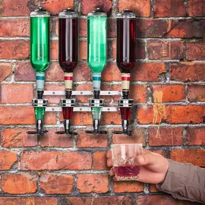 Wall Mounted Liquor Dispenser Stand 3 Bottle