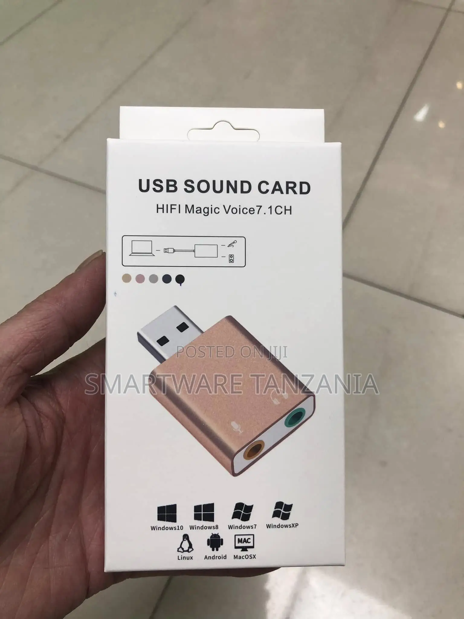 HIFI USB Sound Card Adapter 7.1 Channel With Microphone and Headphone