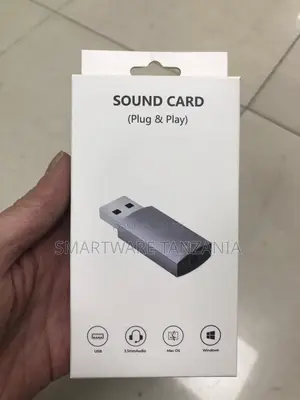 USB Sound Card Adapter, 3.5mm Audio Jack Plug and Play for Windows/Mac