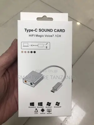 Type-C Sound Card HIFI Magic Voice 7.1CH Adapter With Dual Audio Ports
