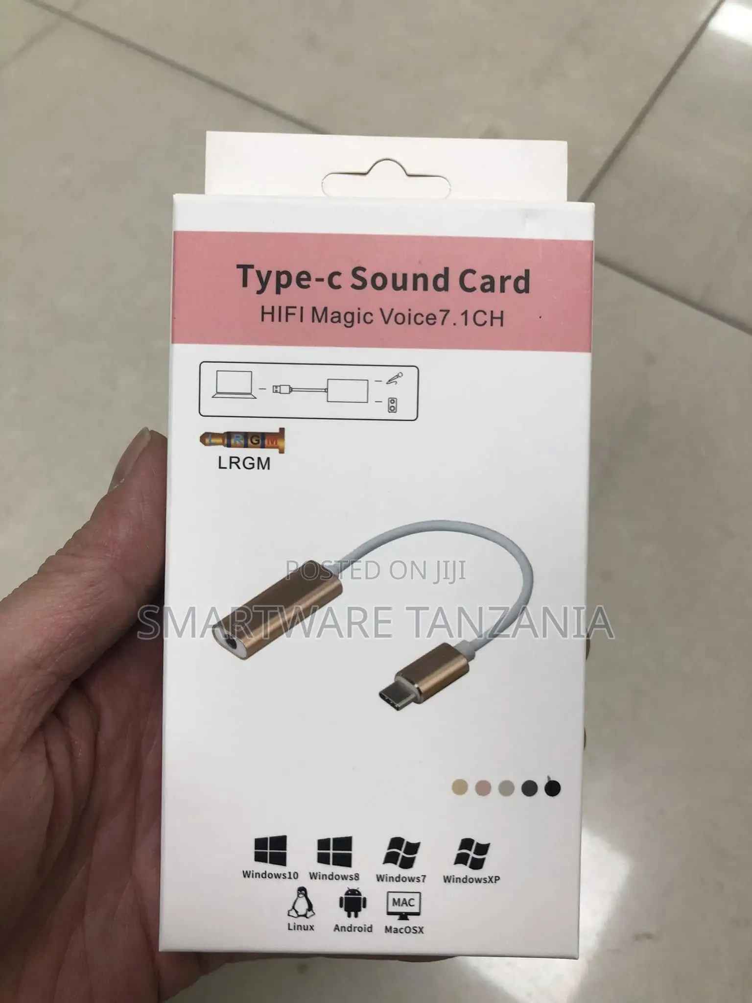 Type-C Sound Card Adapter, HIFI Magic Voice 7.1 Channel, Aluminum