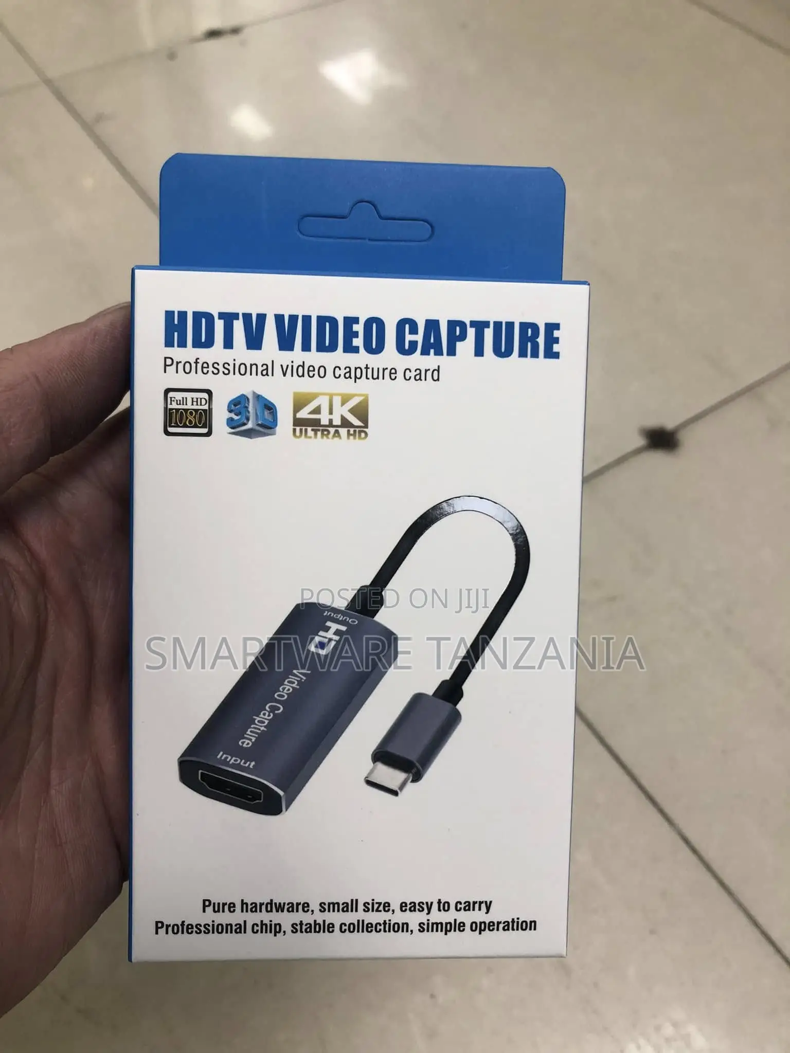 HDTV Video Capture Card, HDMI Input to USB-C Output, 4K Ultra HD