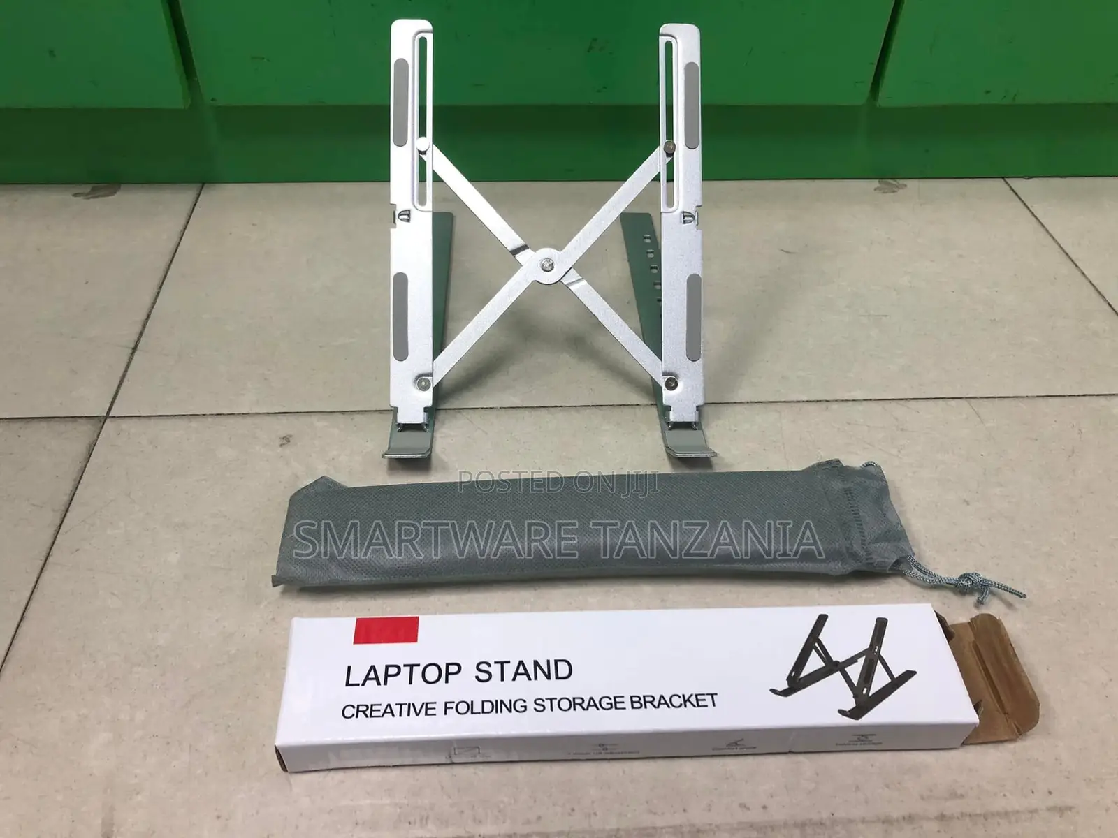 Aluminum Laptop Stand With Adjustable Height and Foldable Design