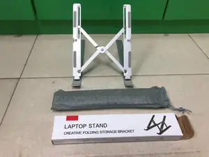 Aluminum Laptop Stand With Adjustable Height and Foldable Design