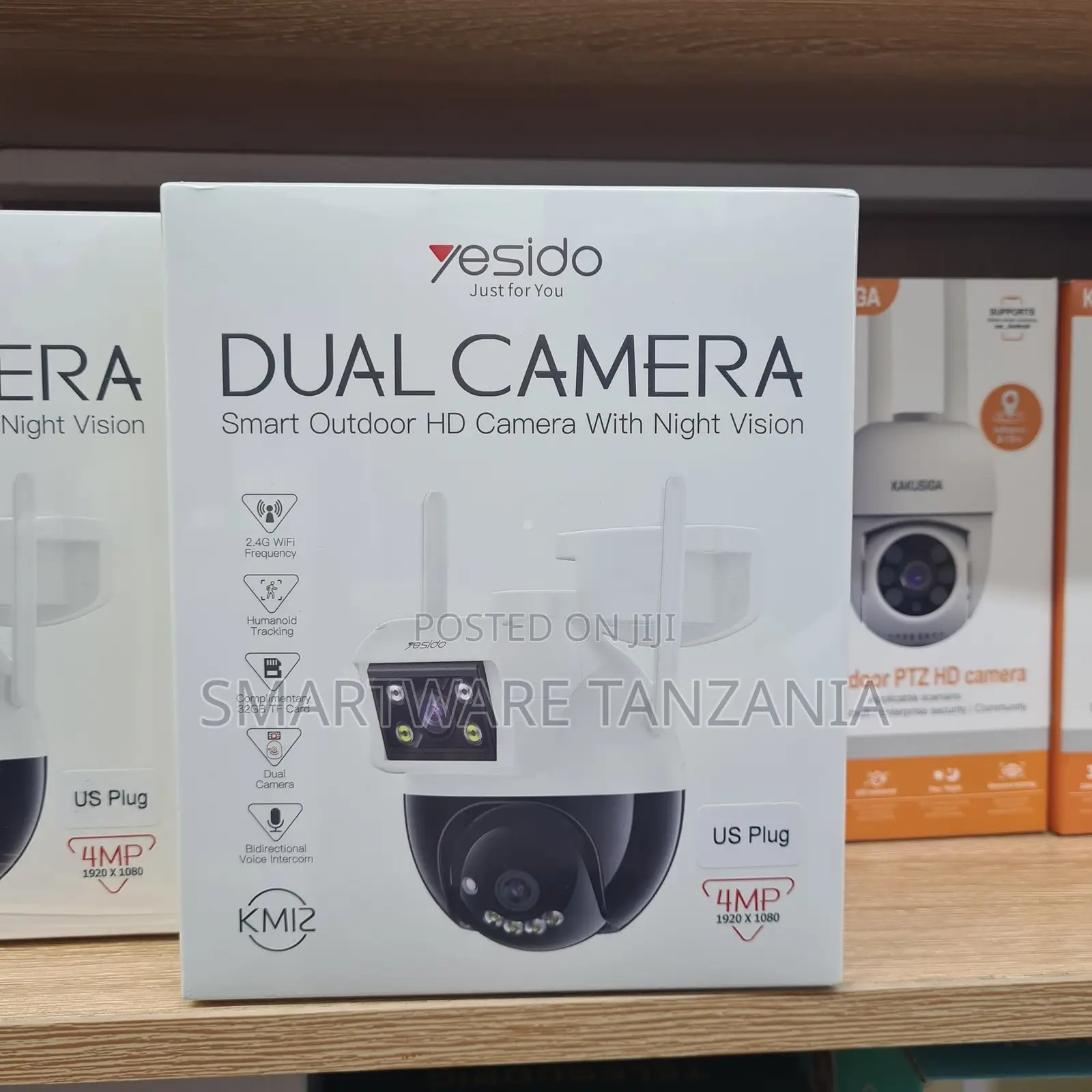 Yesido Dual Camera Smart Outdoor HD Camera, 4MP, Night Vision, US Plug