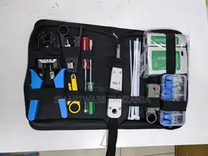 Network Tool Kit With Crimping Tool, Cable Tester, and Connectors