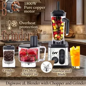 Digiwave 3 in 1 With Chopper & Grinder Commercial Blender 2l