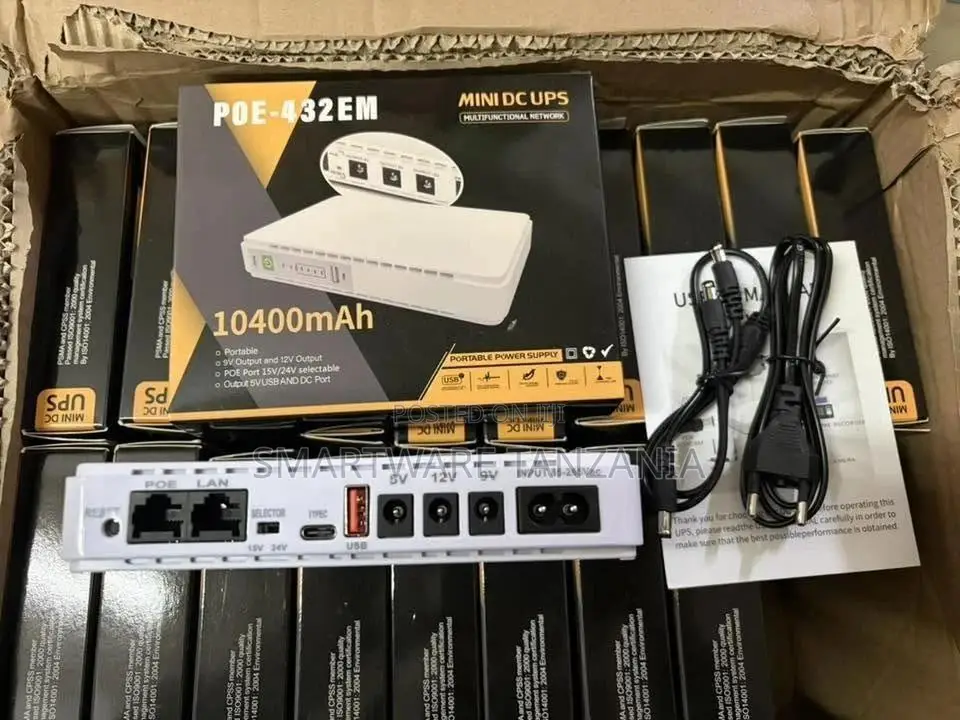 MINI DC UPS Power Supply 10400mAh With 5V, 9V, 12V Output Ports