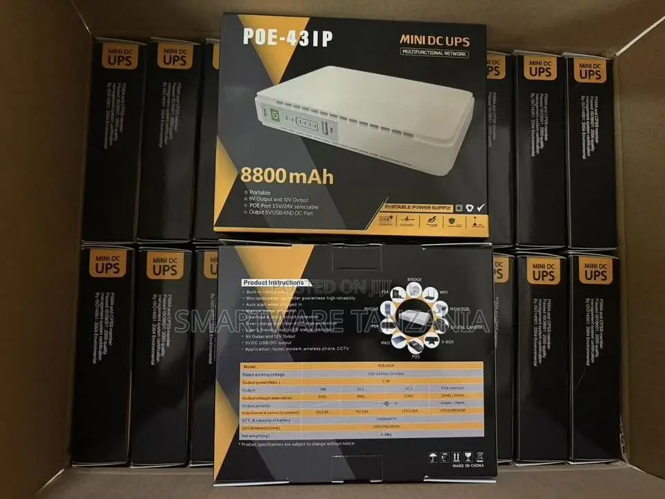 Mini DC UPS POE-431P Portable Power Supply With 8800mAh Capacity
