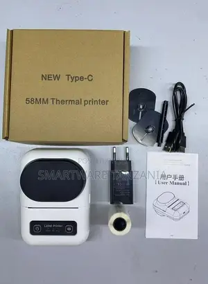 MP-260 Type-C 58MM Thermal Label Printer With Power Adapter and Manual