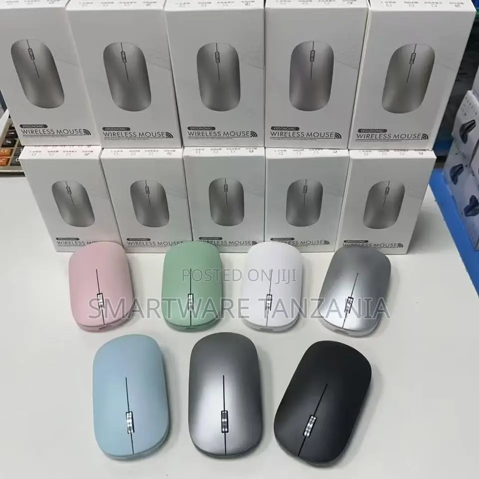 Wireless Mouse With USB Receiver, Ergonomic Design, Multiple Colors