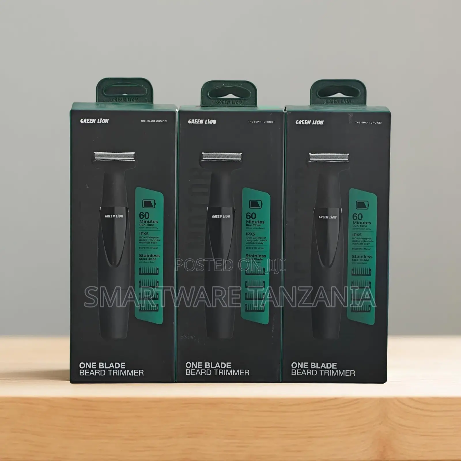 Green Lion One Blade Beard Trimmer IPX5 Waterproof, 60 Minutes Runtime
