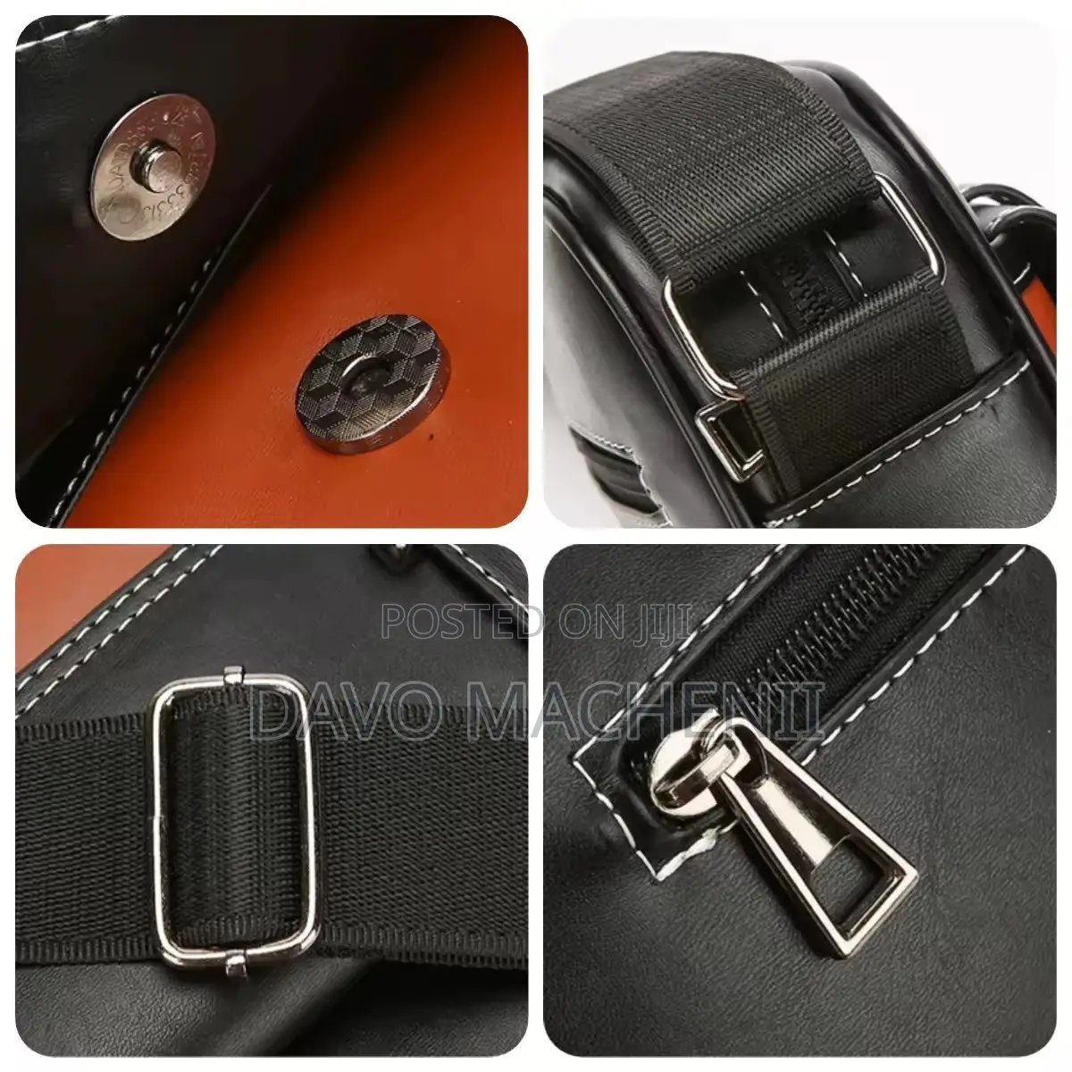 Grain Leather Cross Chest Bags