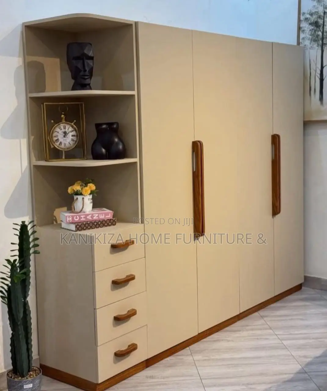 Luxury Wardrobe Ya Milango Mnne Na Dresser Yake