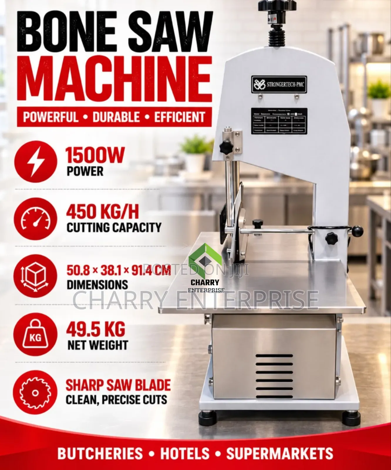 PMC COMMERCIAL Heavy Duty Bone Saw MEAT/Fish Cutting Machine