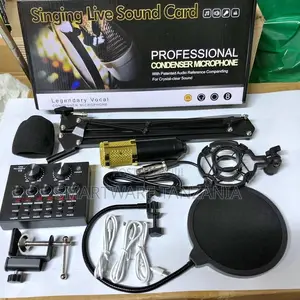Podcast & Studio Recording Bundle - Professional Sound Card, Condenser