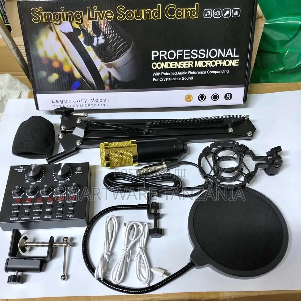 Podcast & Studio Recording Bundle - Professional Sound Card, Condenser