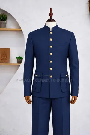 Long-Sleeve Safari Suit With Double Pockets
