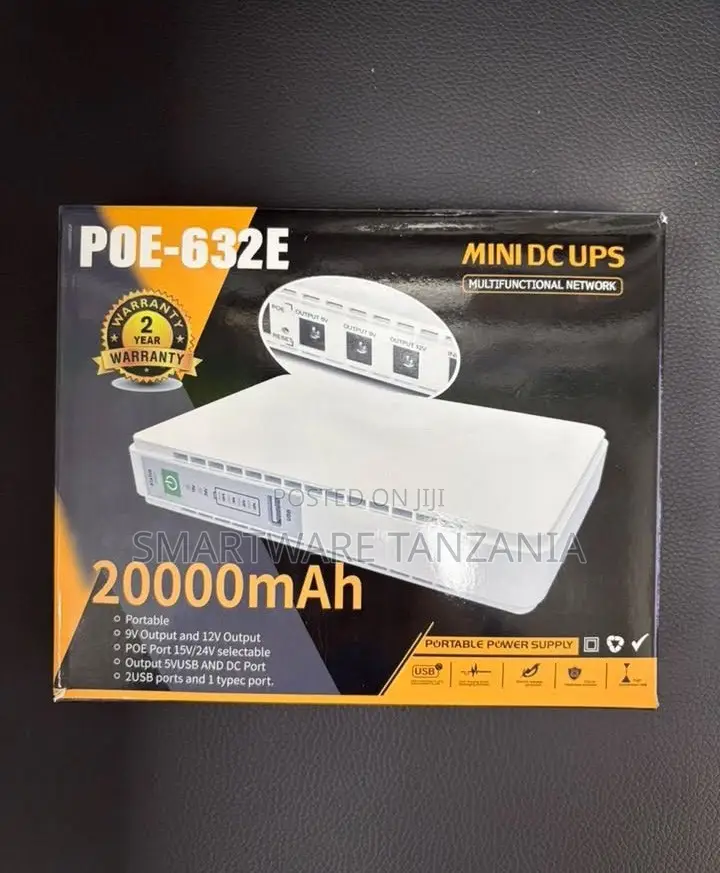 POE-632E Mini DC UPS Portable Power Supply With 20000mAh Capacity