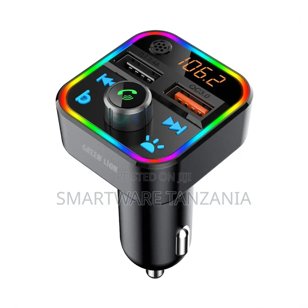 Green Lion Car FM Transmitter Kit With Bluetooth 5.3 and QC 3.0, 30W