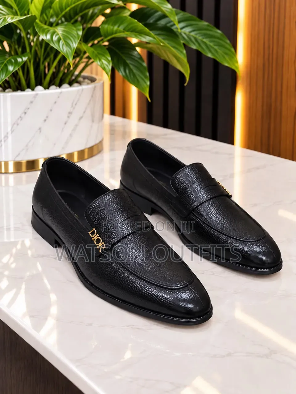 Men's Leather Shoes 3 Colours Design With Dior Stickers