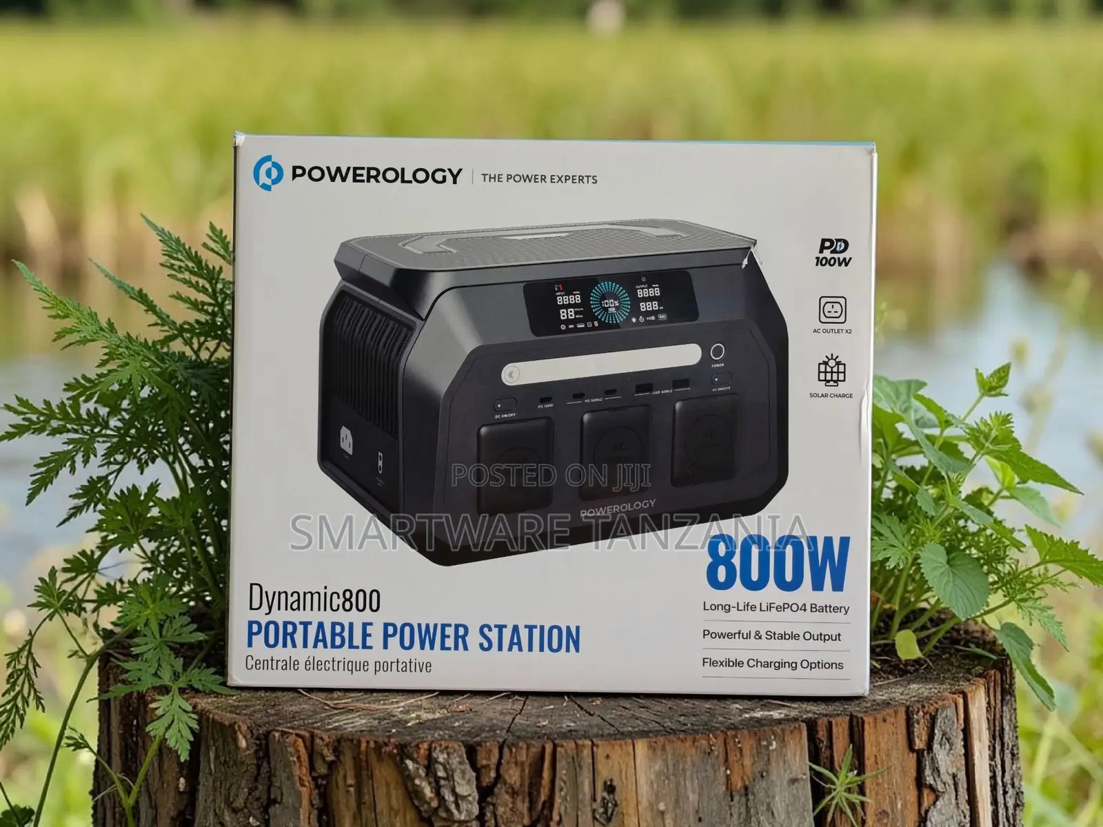 Powerology Dynamic800 Portable Power Station, 800W, LiFePO4 Battery
