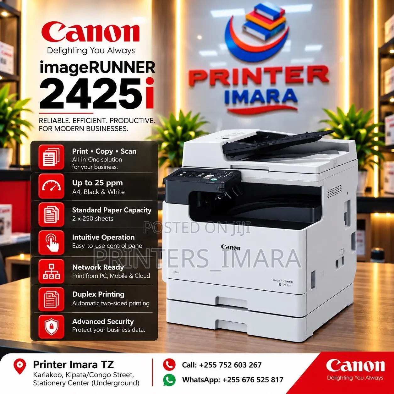CANON imageRUNNER 2425i — SMART OFFICE PERFORMANCE!