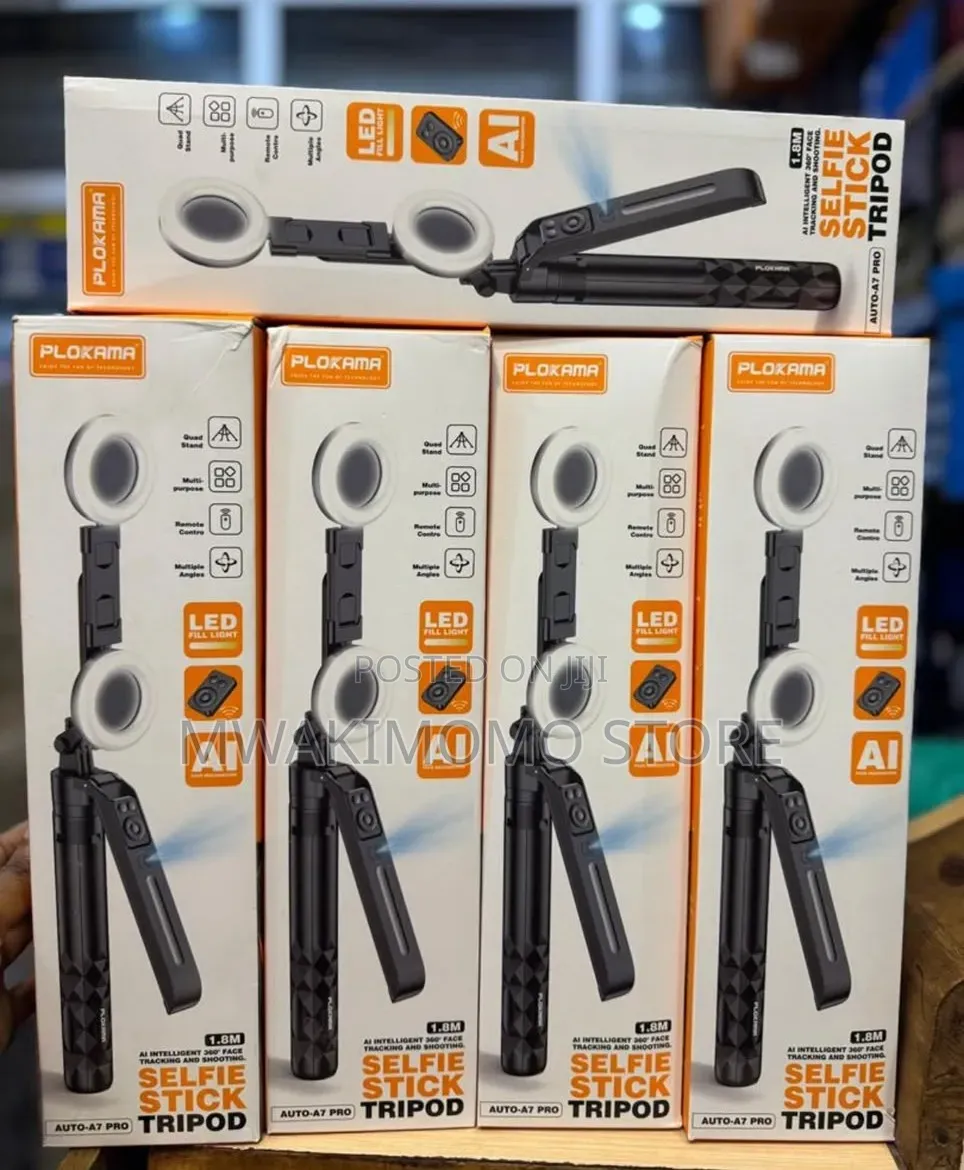 PLOKAMA Auto-A7 Pro AI Selfie Stick Tripod