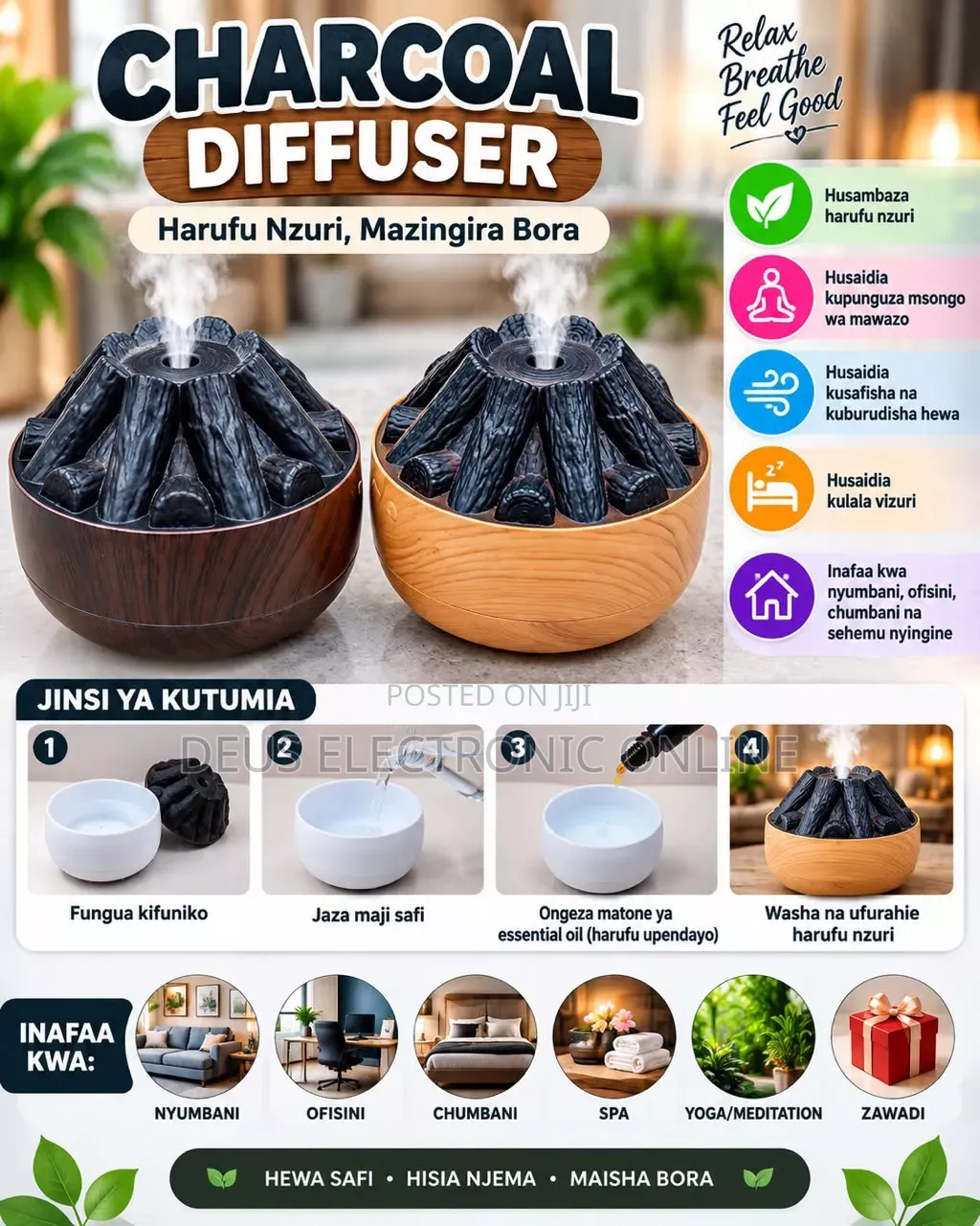 *Charcoal Diffuser*12,000/=