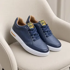 Olive Green Perforated Casual Sneakers With White Sole