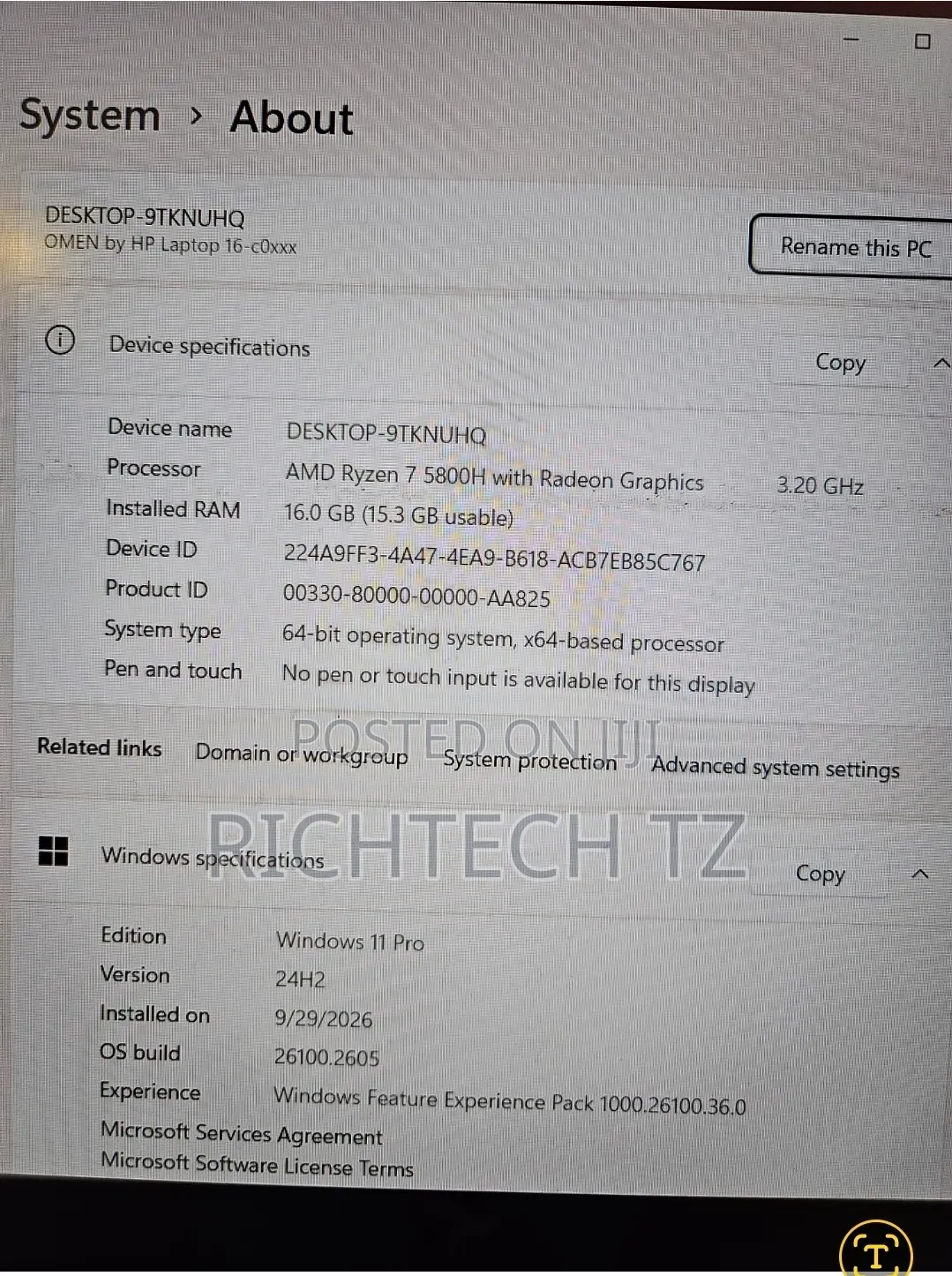 Laptop HP Omen 16 16GB AMD Ryzen 7 SSD 512GB