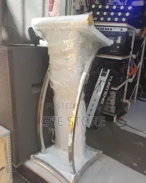 Modern Curved Floor-Standing Lectern Podium