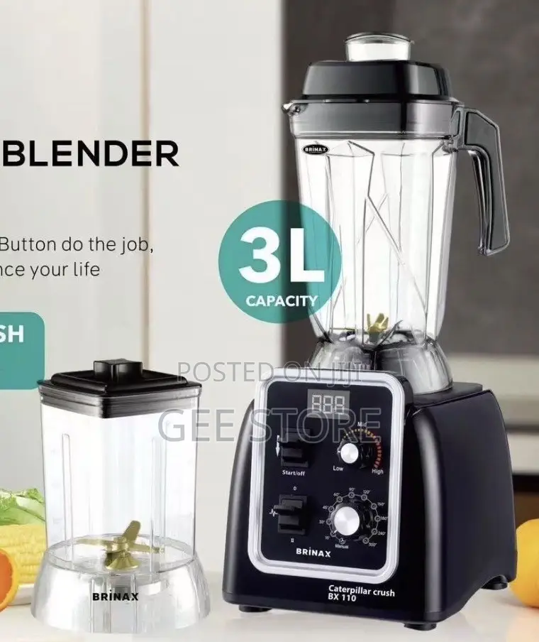Brinax Caterpillar Crush BX110 2-in-1 Heavy-Duty Nutrition Blender