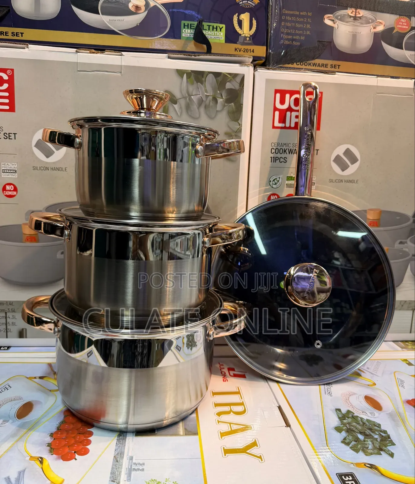 4pcs Kaisavilla Stainless Steel Cookware Set